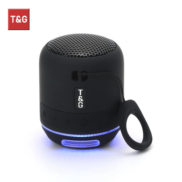 Mini Bluetooth Speaker LED Light Wireless Bass Box Player Stereo Subwoofer Portable Outdoor Speaker With TF Card FM Radio TG294
