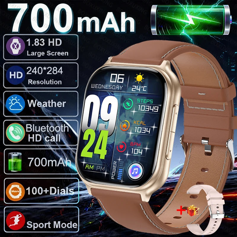 New Fashion Women 700mAh Lady fashion Smart Watch Men Heart Rate Blood oxygen Fitness Tracker Bluetooth Call Smartwatch Man