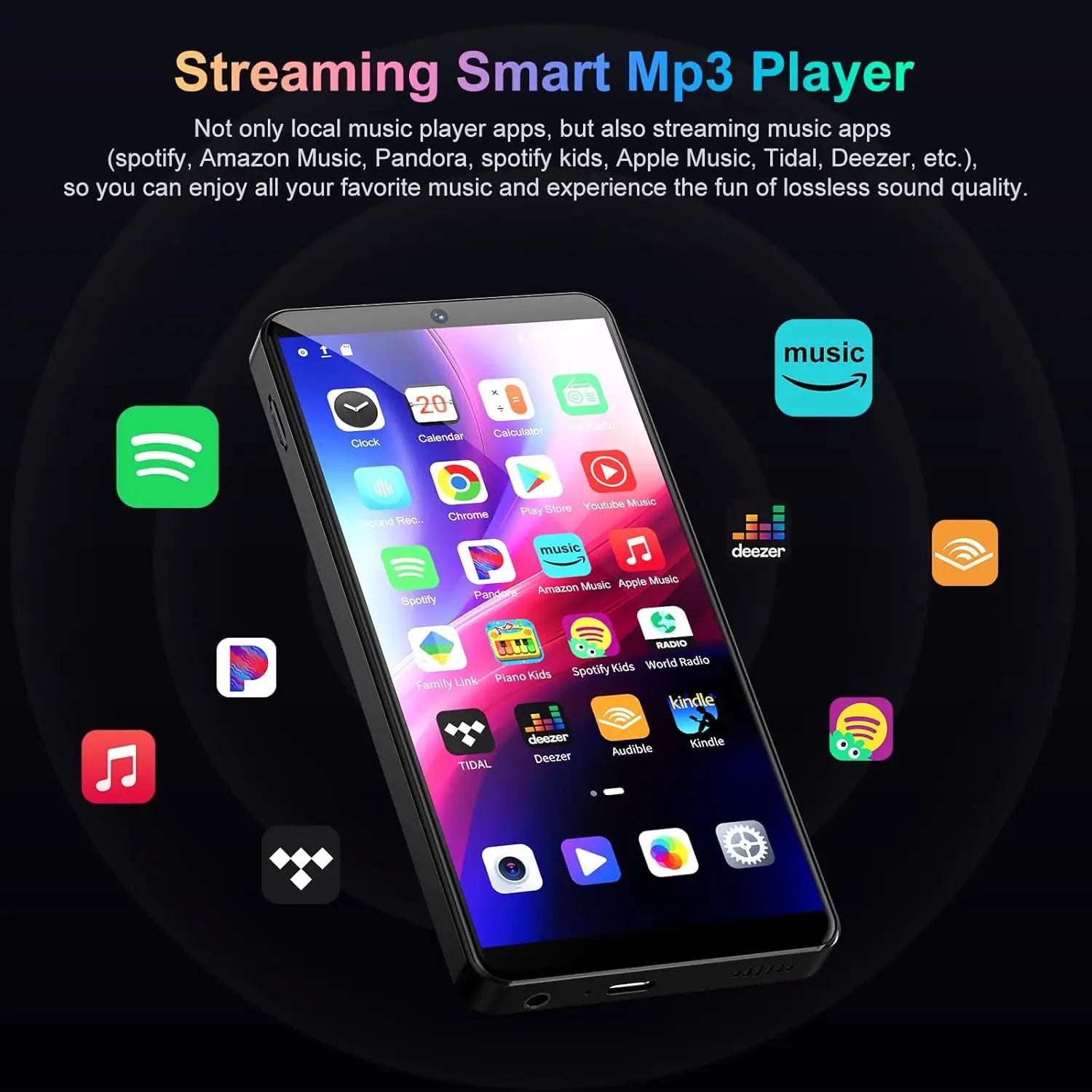 144GB (128GB+16GB) MP3/MP4 Player with Bluetooth and WiFi, Android 13.0 Bluetooth 5.0, 13PM Camera, 5.5" Touch Screen, Up to 1TB