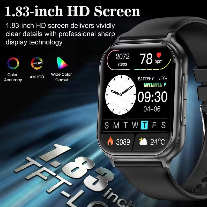 New Fashion Women 700mAh Lady fashion Smart Watch Men Heart Rate Blood oxygen Fitness Tracker Bluetooth Call Smartwatch Man