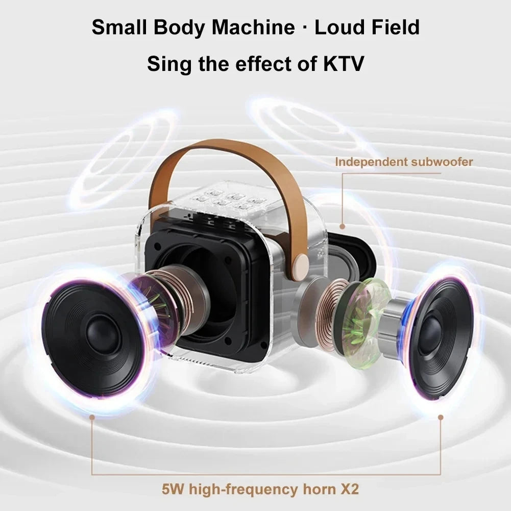 Speaker High-end luetooth Audio Small Home Ktv Karaoke Microphone Professional Children's Singing Bluetooth Speaker Column