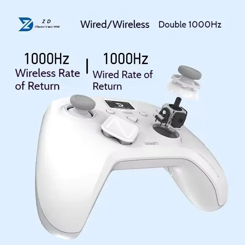 ZD Classic Legend 3-Mode Wireless LCD Control Screen Controller Dual Hall Trigger Joystick Switch/PC/NS Steam PC Game Controller