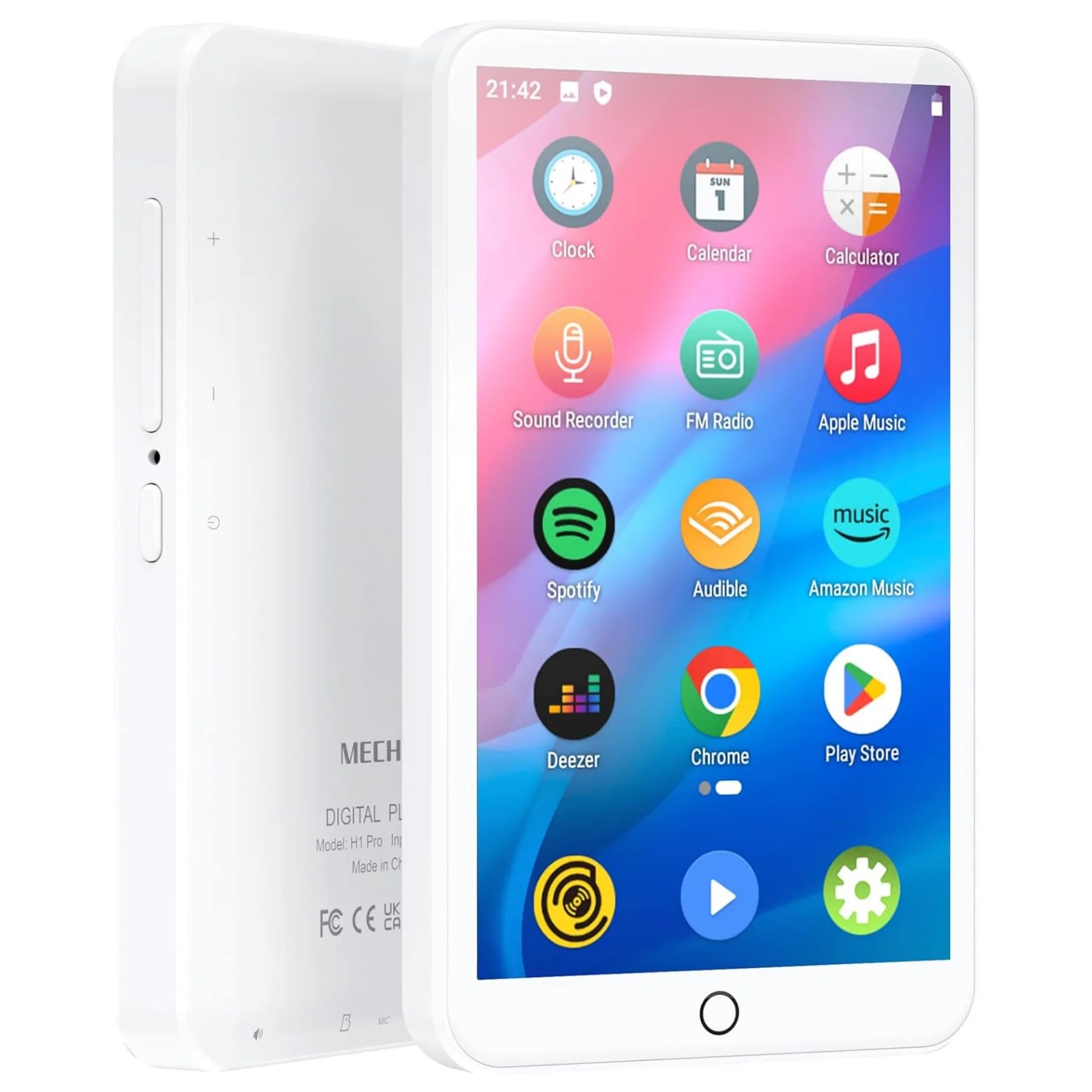 MECHEN Android 9.0 with Bluetooth and WiFi MP3 MP4 Player，with Spotify，Audible，Pandora， Up to 512 GB (White)