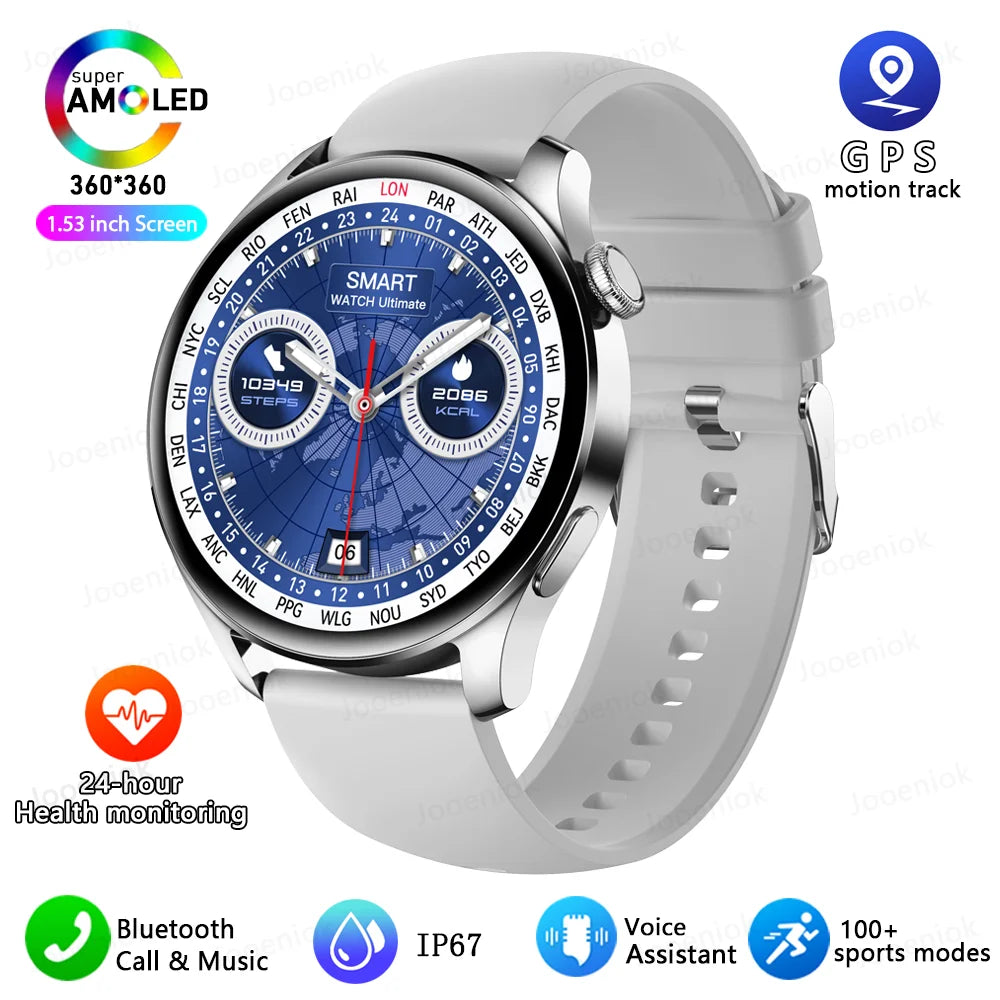 2025 New Sports Smart Watch Men Bluetooth Call Full Touch Screen Waterproof Heart Rate AI Vioce Music Smartwatch For Android IOS