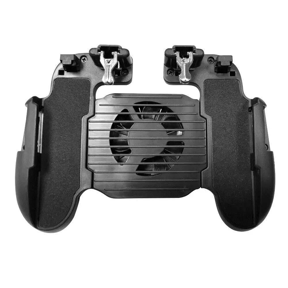 H5 Hand Grip Mobile Phone Gamepad Mobile Phone Joystick Hand Grip Fire Aim Key With Cooling Fan for Mobile Phone PUBG