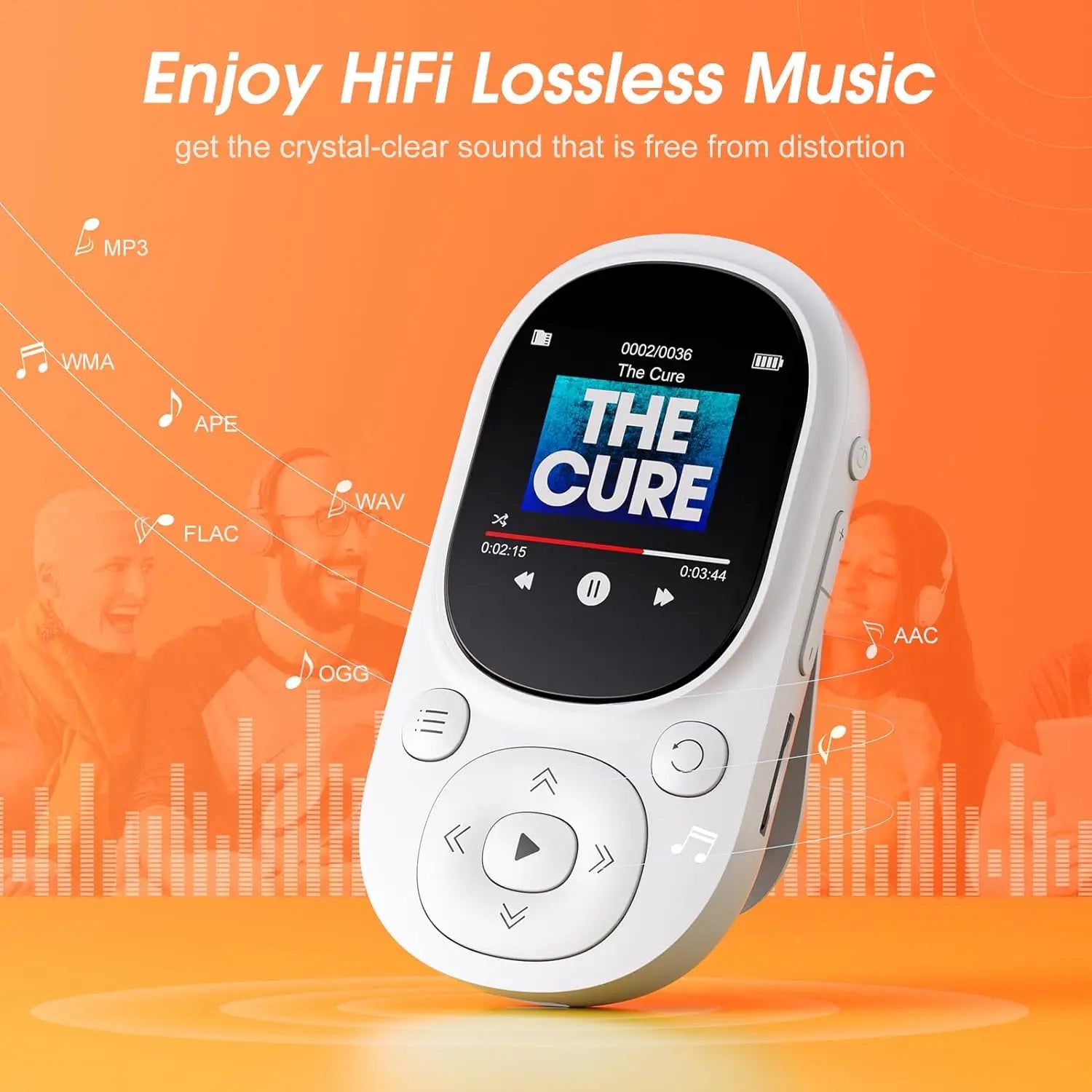 MECHEN Children's Music Player 32GB Clip MP3 Player Bluetooth 5.3,  with Pedometer Support up to 128GB