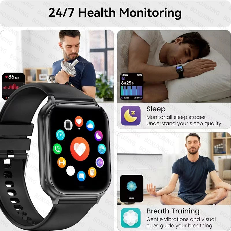 New Fashion Women 700mAh Lady fashion Smart Watch Men Heart Rate Blood oxygen Fitness Tracker Bluetooth Call Smartwatch Man