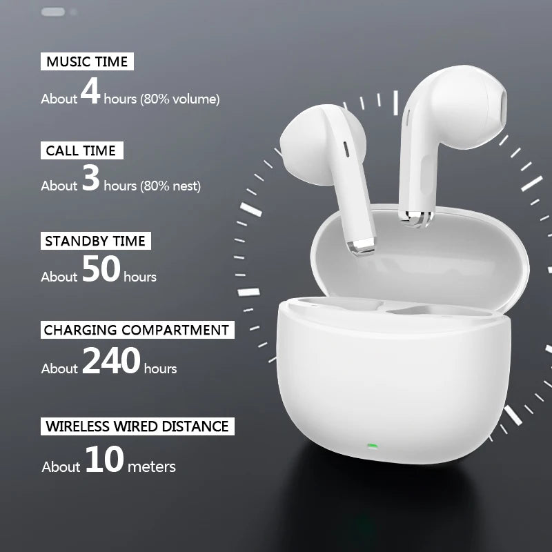 TWS 5.3 True Wireless Stereo Earphones HD Music Sound Earbuds Built in Microphone 24-hour Battery Life Lightweight Designed