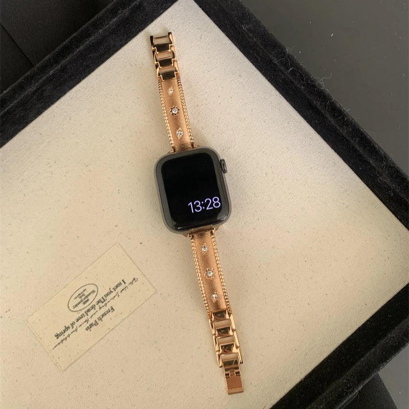 Luxury Diamond Band For Apple Watch Series SE 10 9 8 7 6 5 4 Metal Bracelet For iWatch Strap 38mm 40 41 42 44 45 46 Ultra 49mm