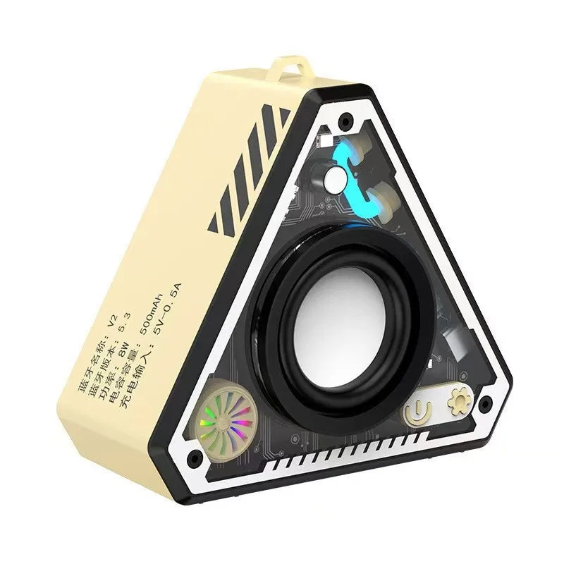 V2 New Cross-Border Mecha Style Mini Bluetooth Audio Subwoofer Stereo Outdoor Portable Colorful Wireless Speaker