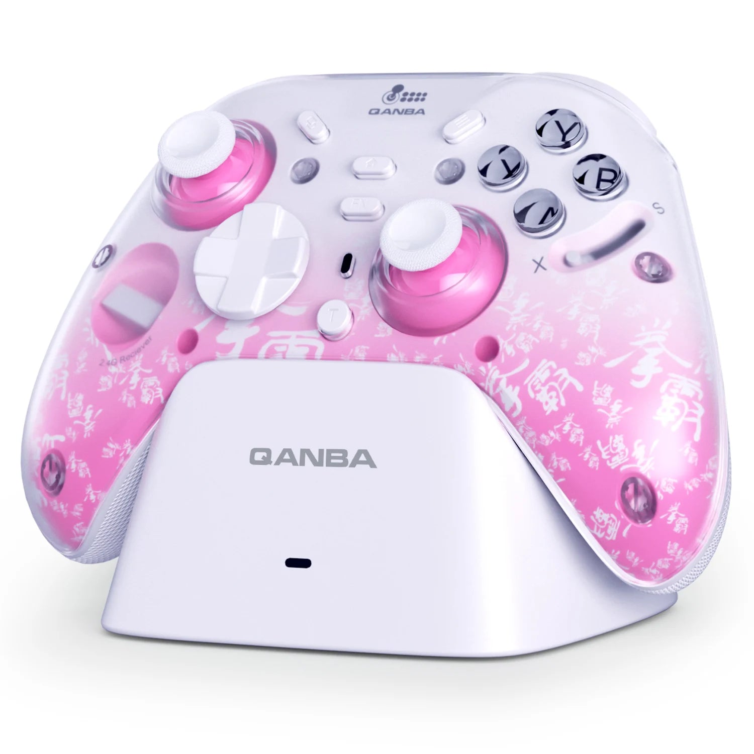 QANBA Phantom Wireless Game Controller, 2.4G/Bluetooth/Wired, Hall Joystick, Compatible with PC/Android/iOS/TV