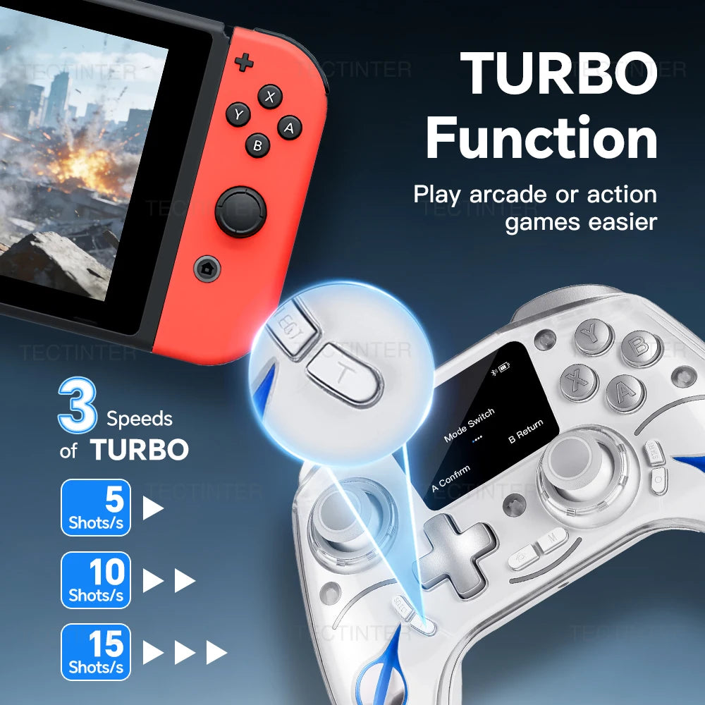Bluetooth-Compatible Hall Effect Wireless Controller for Nintendo Switch1 & 2/PS4/IOS/Android Gamepad Joystick for PC Controle