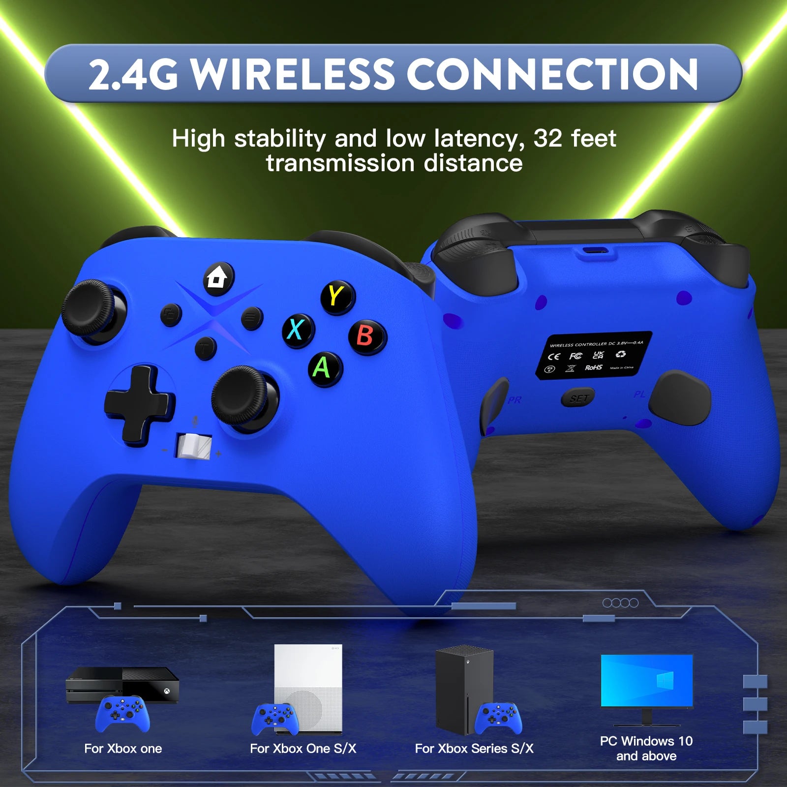 2.4g Wireless Controller For Xbox One ,Xbox Seris S ,Xbox Series X Pc Console Dual Vibra With Six Axis Gyroscope Game Gamepad