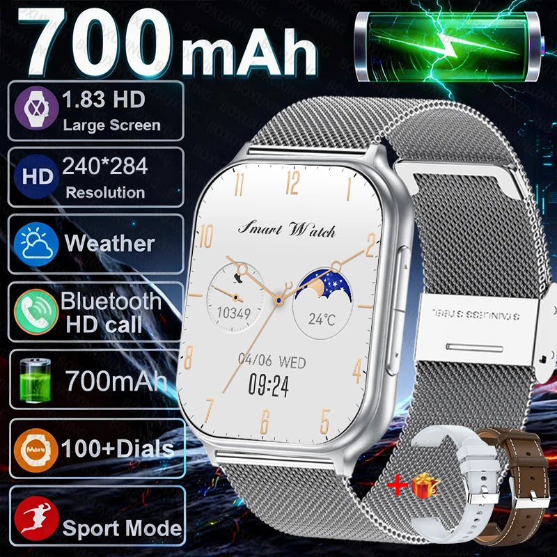 New Fashion Women 700mAh Lady fashion Smart Watch Men Heart Rate Blood oxygen Fitness Tracker Bluetooth Call Smartwatch Man