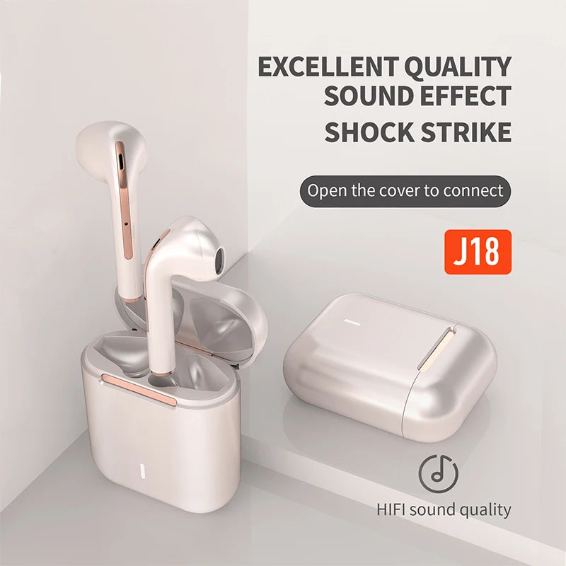 Wireless Earphone HiFI In-ear Stereo with Microphone Bluetooth Touch Waterproof Noise-cancelling Various Headphones