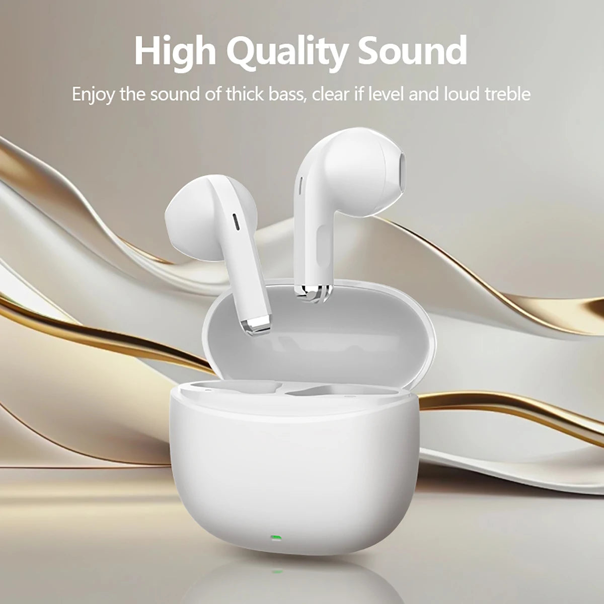 TWS 5.3 True Wireless Stereo Earphones HD Music Sound Earbuds Built in Microphone 24-hour Battery Life Lightweight Designed
