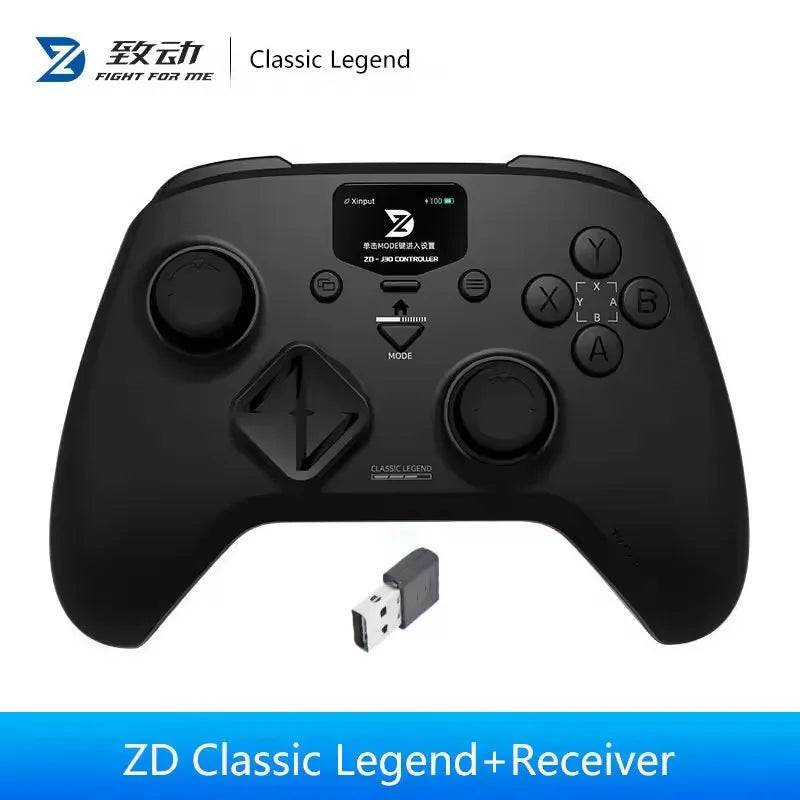 ZD Classic Legend 3-Mode Wireless LCD Control Screen Controller Dual Hall Trigger Joystick Switch/PC/NS Steam PC Game Controller