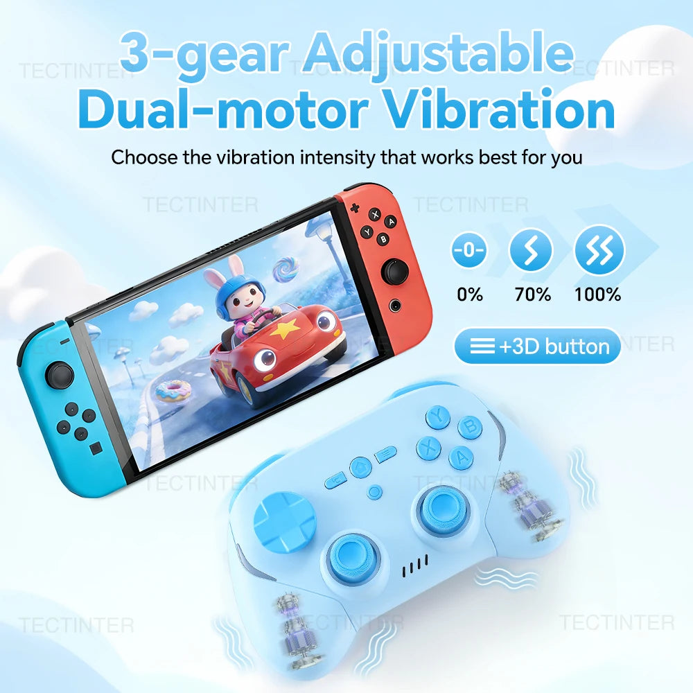 RGB Wireless Controller For Nintendo Switch 1/2 Console Hall Effect Joystick Gamepads for PS4/Android/IOS/PC Controls Accessorie