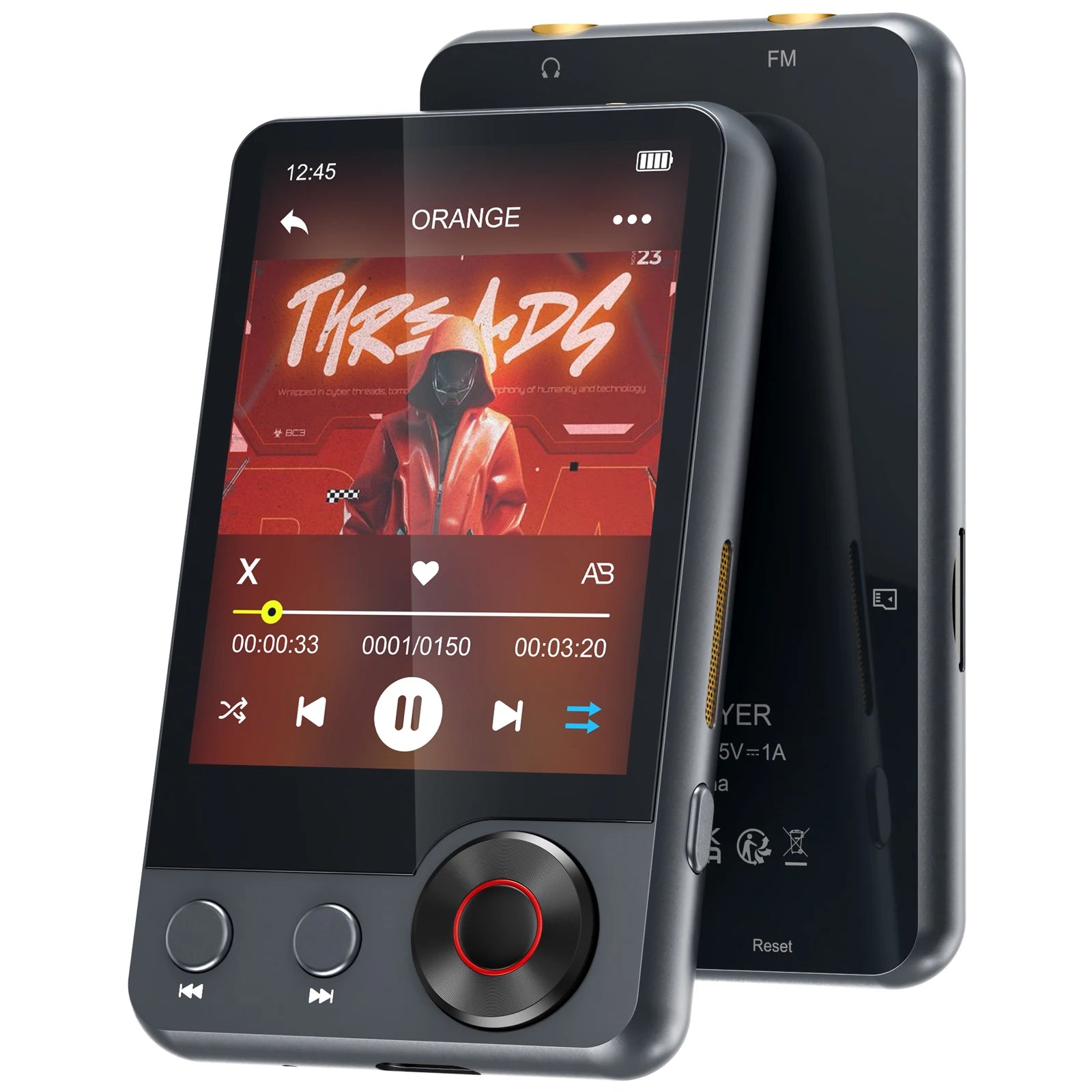 64GB/128GB MP3 Player with Bluetooth MECHEN Portable MP3 Touch Screen Music Player with HiFi Speaker, 2.4" Screen，up to 512GB