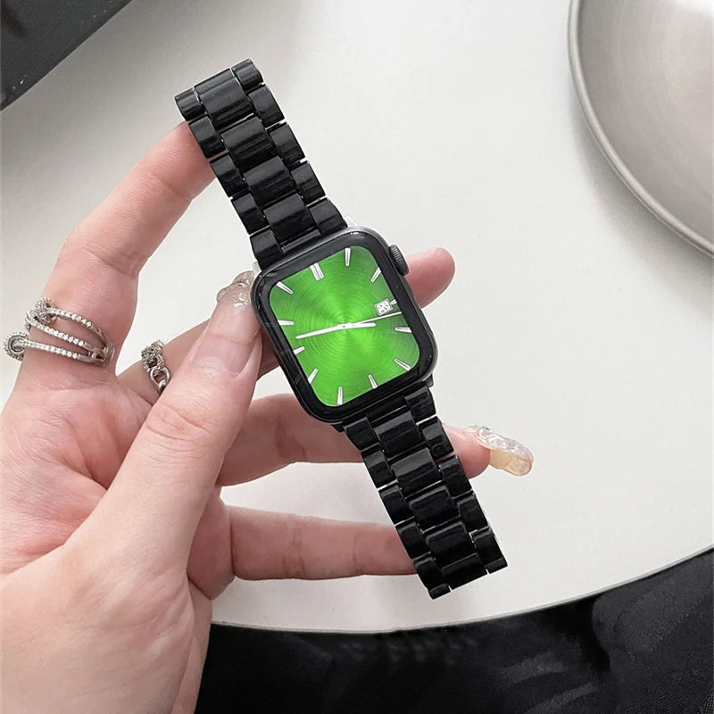Candy Color Acrylic Watch Strap for Apple Watch 40mm Band 38 41 42 44 45 49mm Fashion Bracelet for iWatch Series 9 8 7 SE 6 5 4