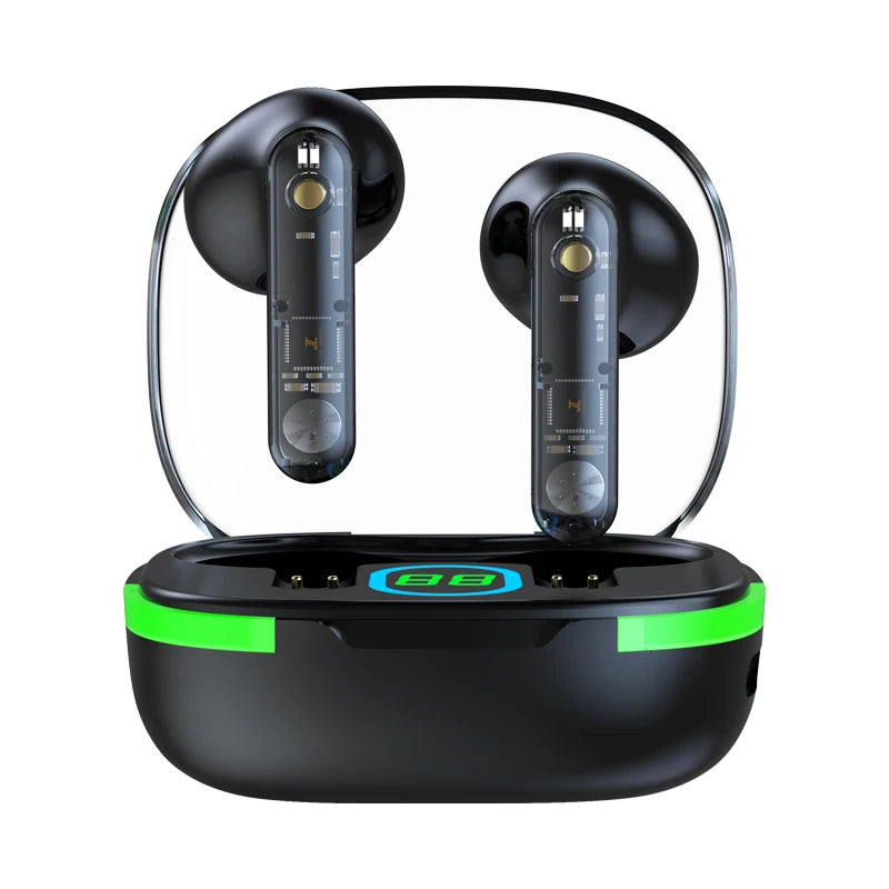 Wireless Bluetooth Digital Display Headset Bluetooth 5.3 Headset Sports HIFI Dual Noise Reduction Low Latency Earphone