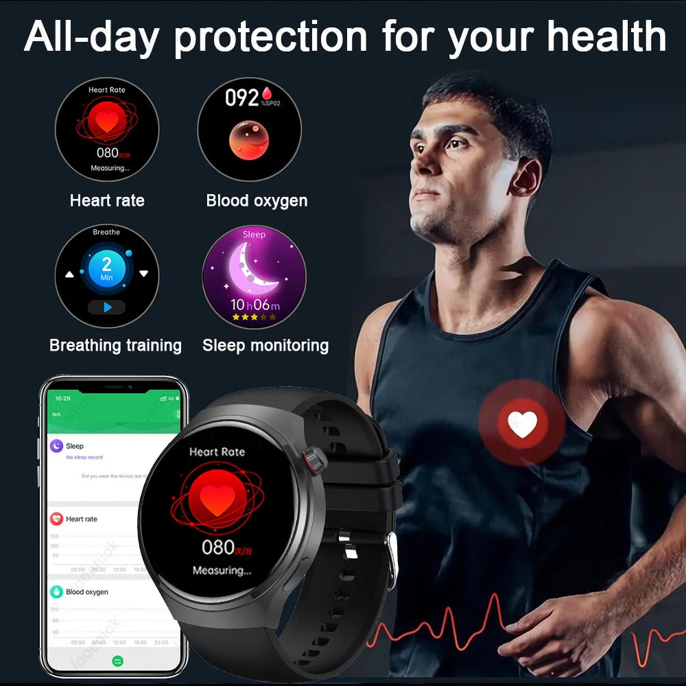 2025 New Upgrad Watch 4 Pro GPS Tacking Smart Watch Men Bluetooth Call 1.53 INCH Sports Bracelet IP68 Waterproof Smartwatches