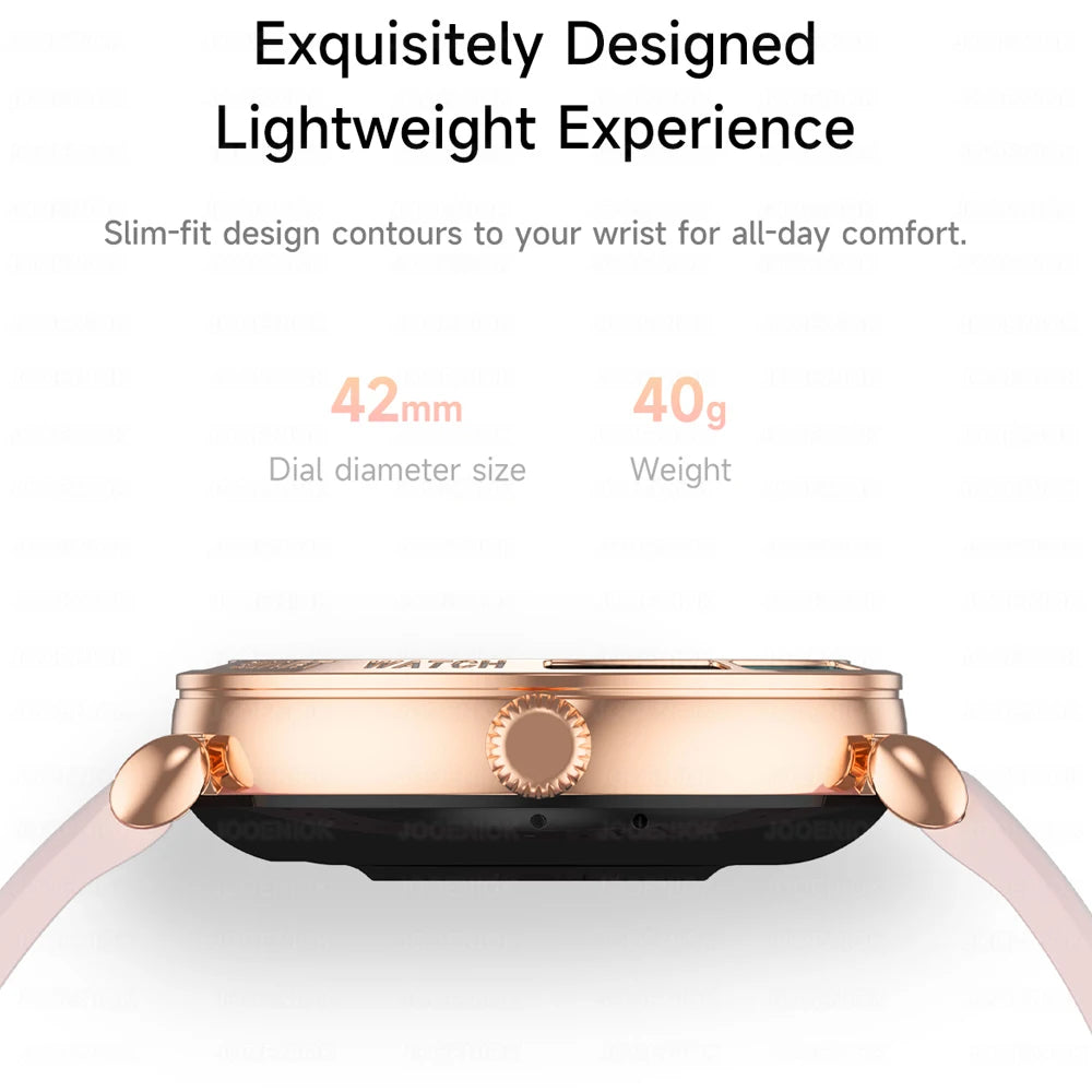 New Lady Fashion Smart Watch Women 1.27inch AMOLED Screen Heart Rate Bluetooth Call Waterproof Sports Smartwatch For Android iOS