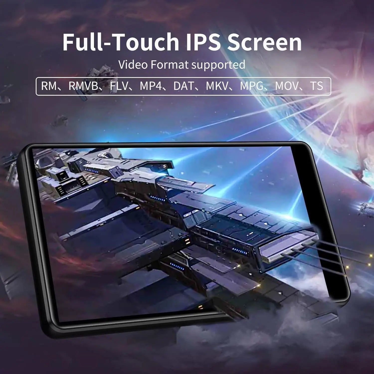 80GB (64GB+16GB) MP3 player for Android with Bluetooth and WiFi, 4.0-inch full touch screen Built-in speakers, browser support