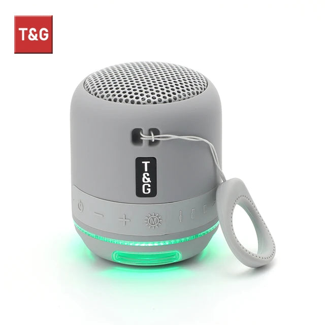 Mini Bluetooth Speaker LED Light Wireless Bass Box Player Stereo Subwoofer Portable Outdoor Speaker With TF Card FM Radio TG294