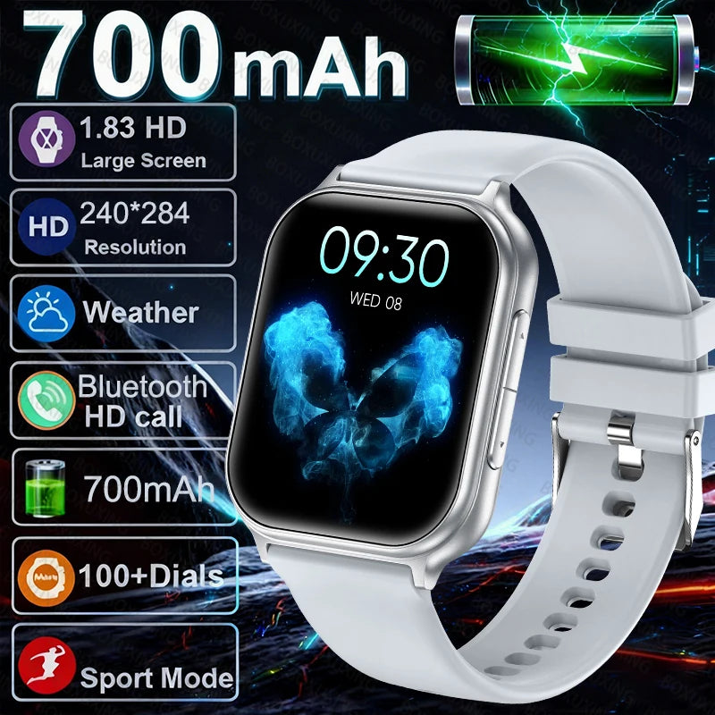 New Fashion Women 700mAh Lady fashion Smart Watch Men Heart Rate Blood oxygen Fitness Tracker Bluetooth Call Smartwatch Man