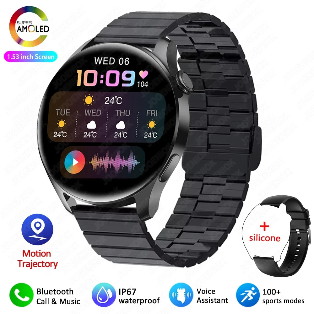 2025 New Sports Smart Watch Men Bluetooth Call Full Touch Screen Waterproof Heart Rate AI Vioce Music Smartwatch For Android IOS