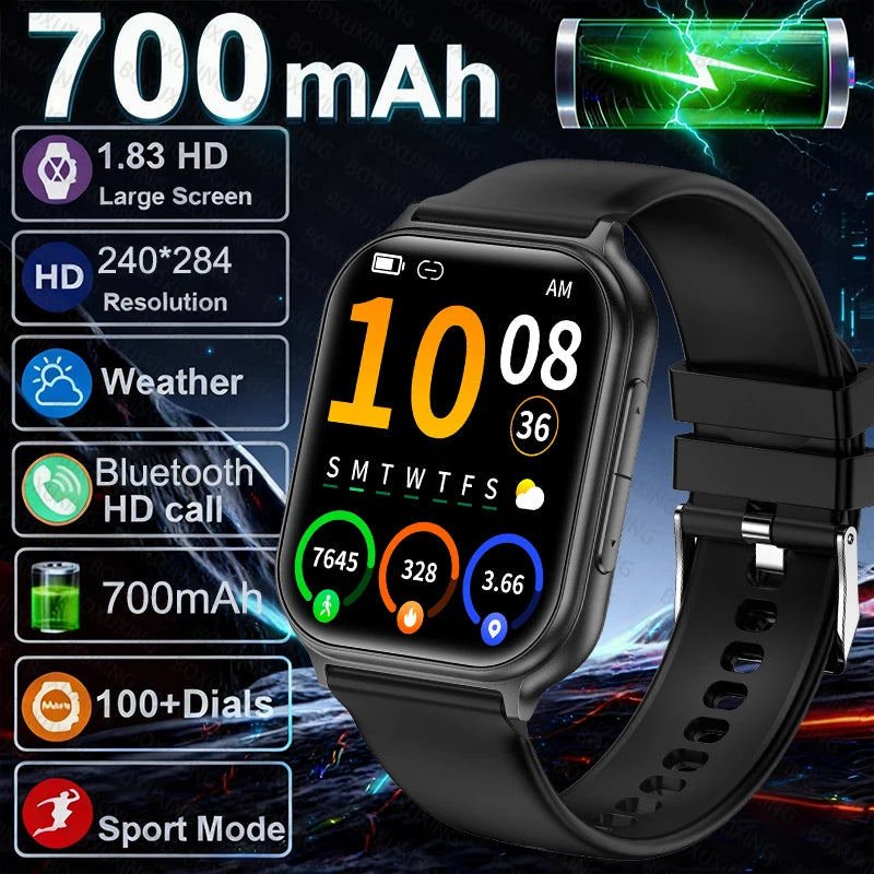 New Fashion Women 700mAh Lady fashion Smart Watch Men Heart Rate Blood oxygen Fitness Tracker Bluetooth Call Smartwatch Man
