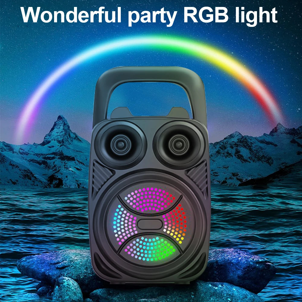 3 Inch Car Wireless Bluetooth 5.0 Speaker Dual Speakers Large Volume Portable Outdoor High-quality Home Audio Square Dance