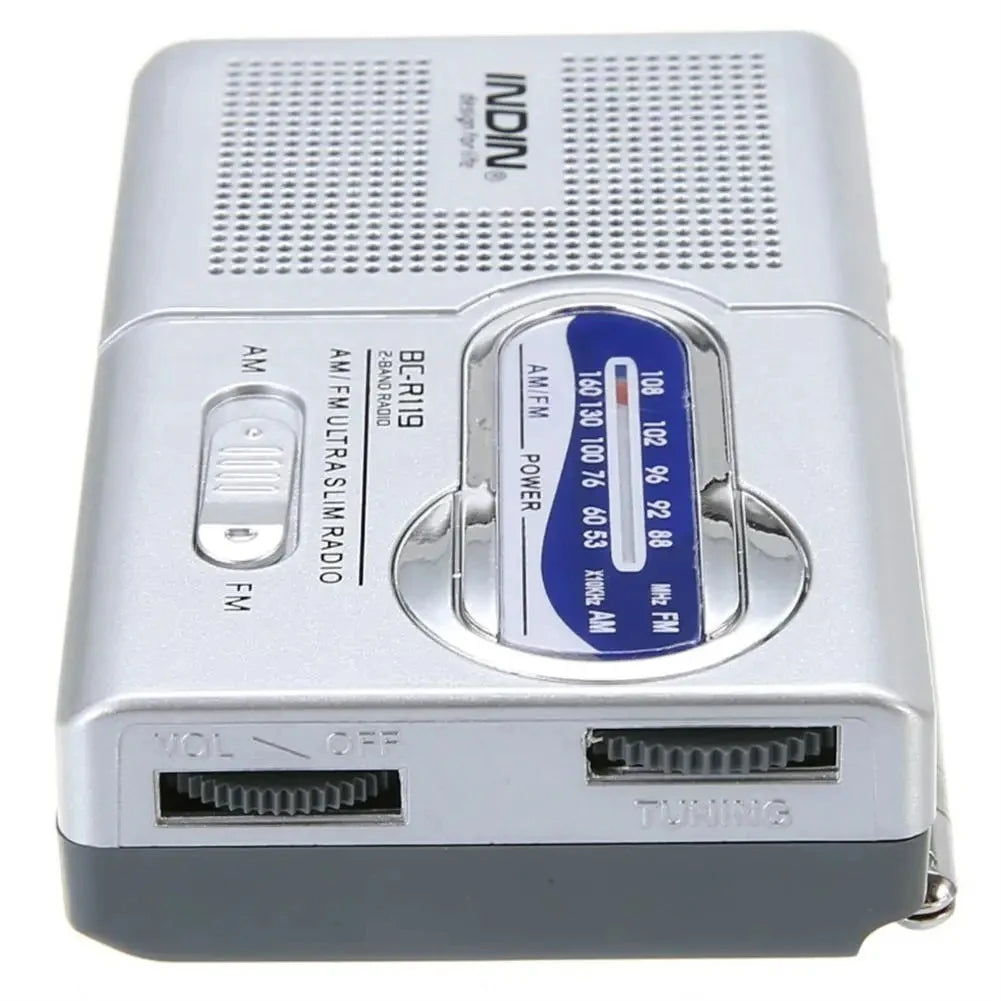 BC-R119 AM FM Radio Emergency AM FM 2 AA Battery Operated Portable Radio Stereo Sound Best Reception For Elder Home