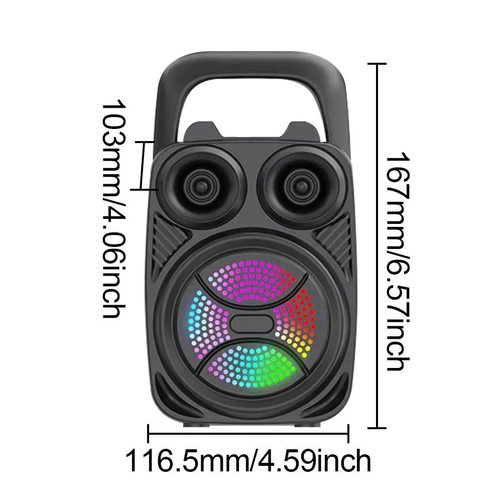 3 Inch Car Wireless Bluetooth 5.0 Speaker Dual Speakers Large Volume Portable Outdoor High-quality Home Audio Square Dance