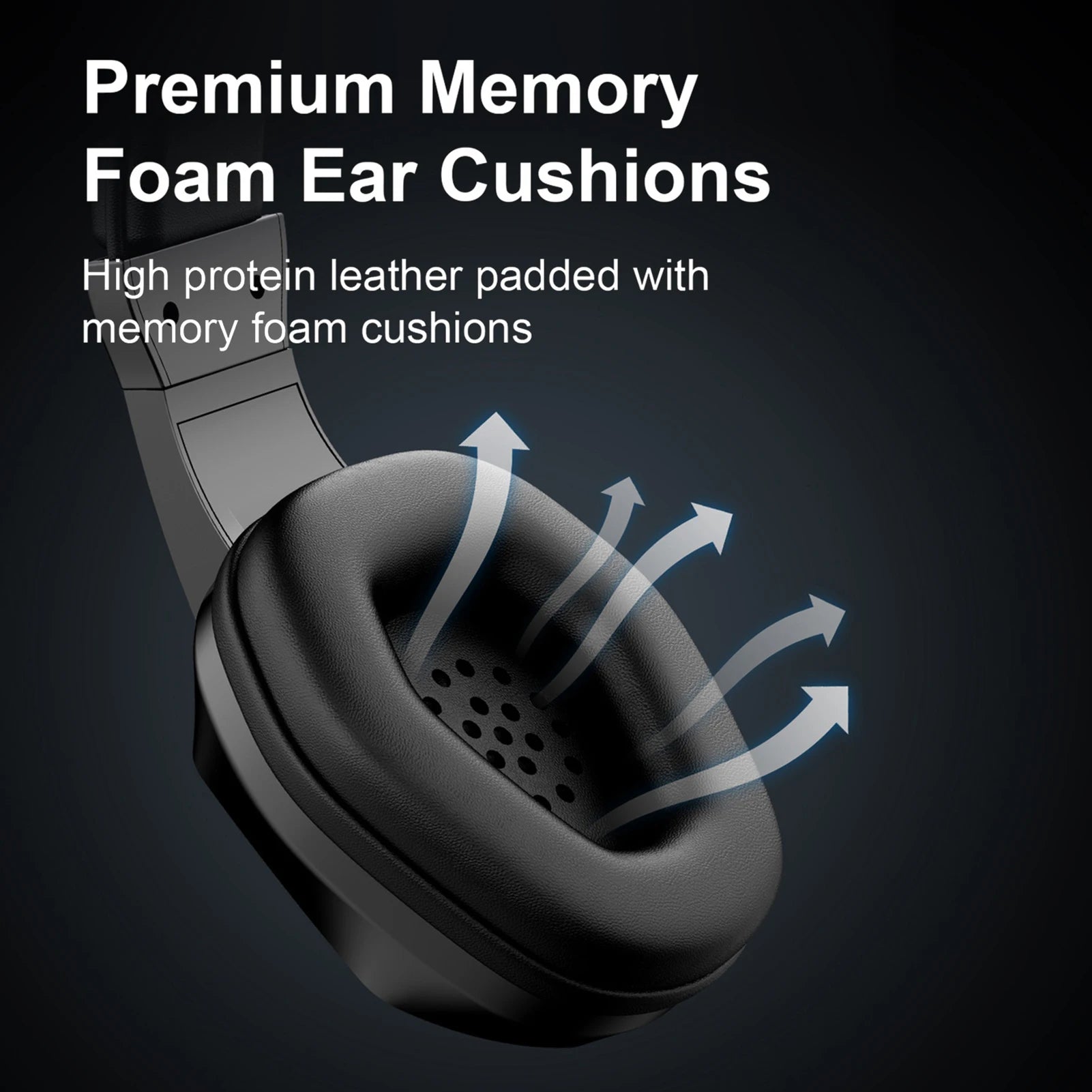 Wireless BT Gaming Headset with LED Lights, Low Latency Gaming Headphones, 40mm Drivers, Over-Ear Gaming Earphones with Omnidire