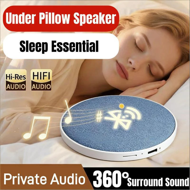 Wireless Pillow Speaker Sleep Aid 360° Surround Sound Bluetooth 5.4 HiFi Stereo Sound Private Audio No Disturb Partner2026 New
