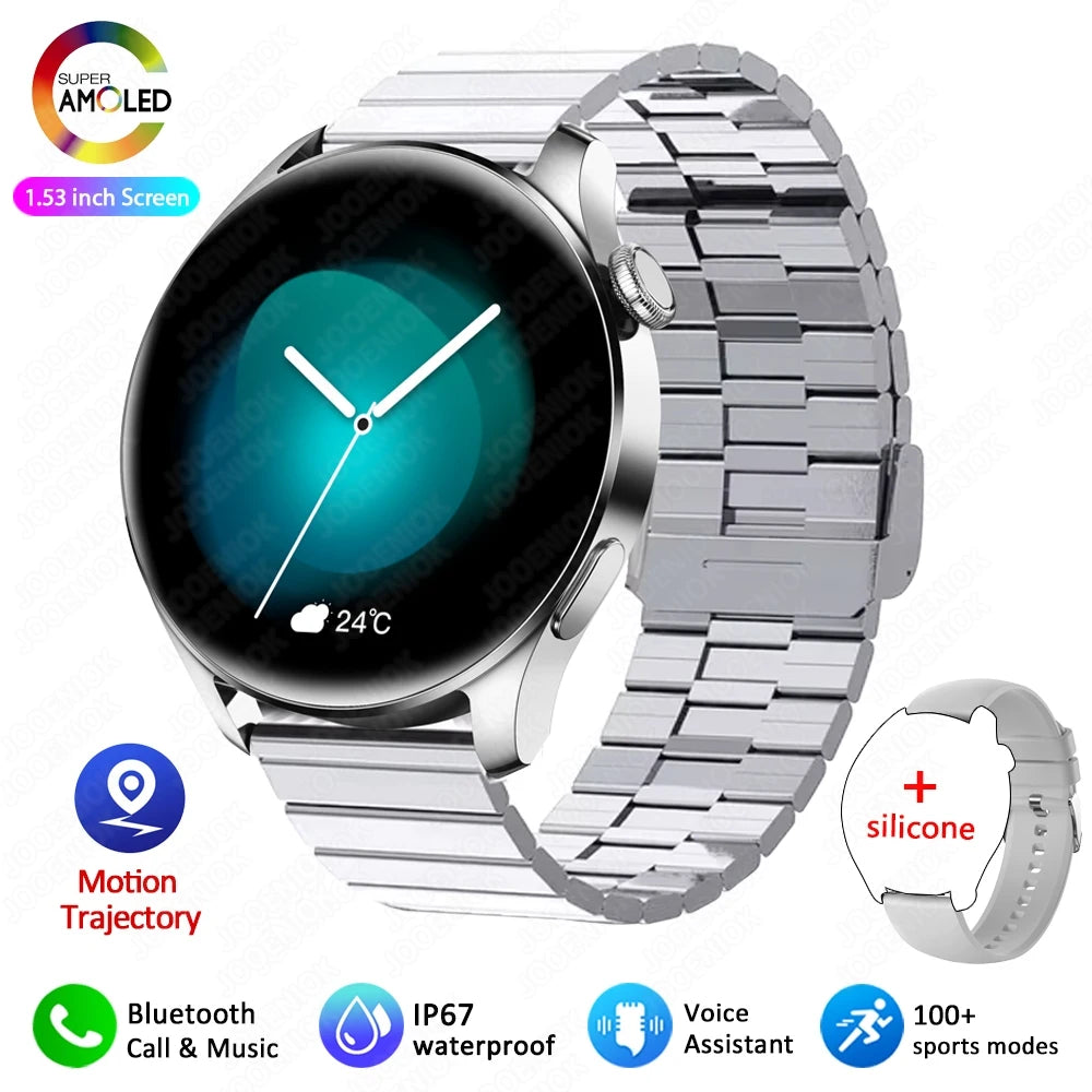 2025 New Sports Smart Watch Men Bluetooth Call Full Touch Screen Waterproof Heart Rate AI Vioce Music Smartwatch For Android IOS