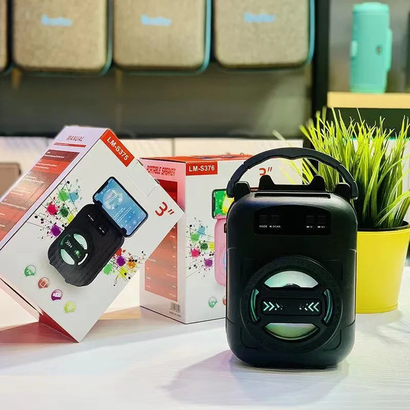 500mAh Bluetooth speaker Sound box high power bluetooth speakers TF Udisk karaoke handheld sound subwoofers for dancing