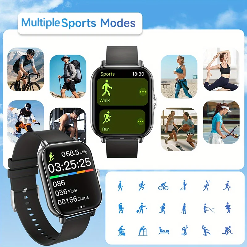 LAXASFIT 2025 New Smart Watch Bluetooth Call Message Reminder Man Woman Gift Full Touch Screen Sports Fitness Smart Watch