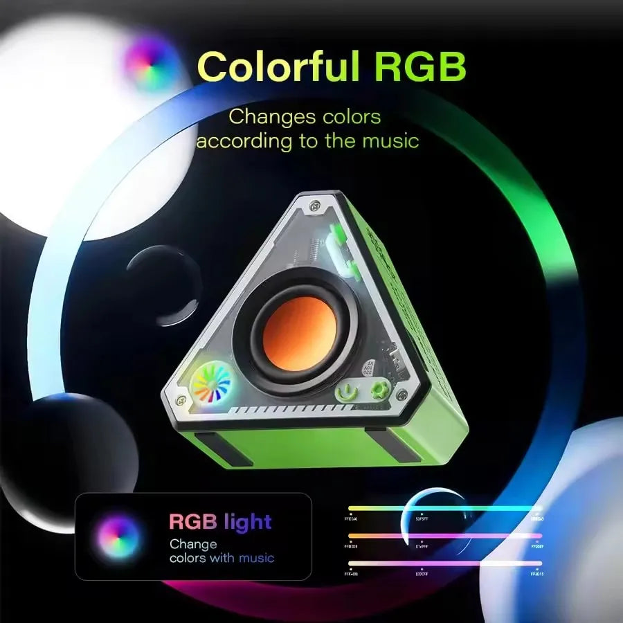 V2 New Cross-Border Mecha Style Mini Bluetooth Audio Subwoofer Stereo Outdoor Portable Colorful Wireless Speaker