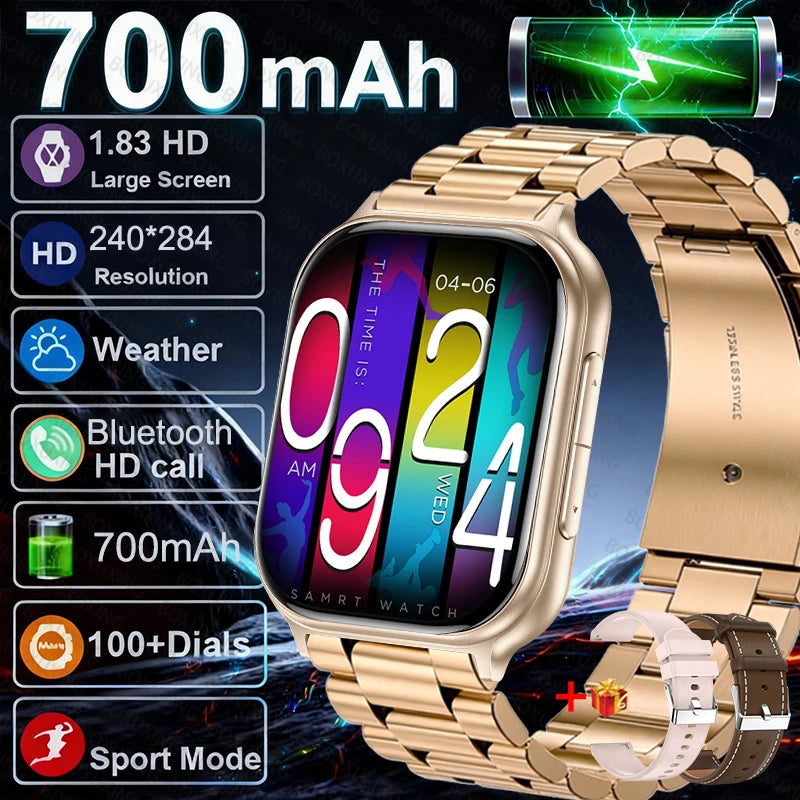 New Fashion Women 700mAh Lady fashion Smart Watch Men Heart Rate Blood oxygen Fitness Tracker Bluetooth Call Smartwatch Man