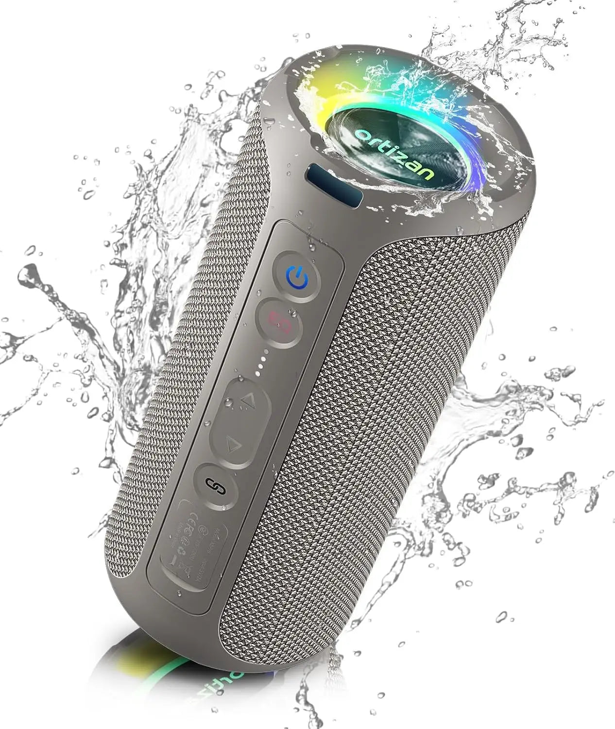 Ortizan X8 Pro Bluetooth Speaker Portable with 40W Stereo Sound,Rich Bass,IPX7 Waterproof, 30H Playtime, Mixed Color Lights,3 EQ