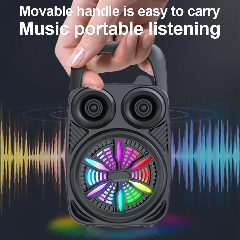 Bluetooth Wireless Speaker High Fidelity Noise 360°Surround Sound Support USB TF FM Wireless Sound Box for Indoor Outdoor