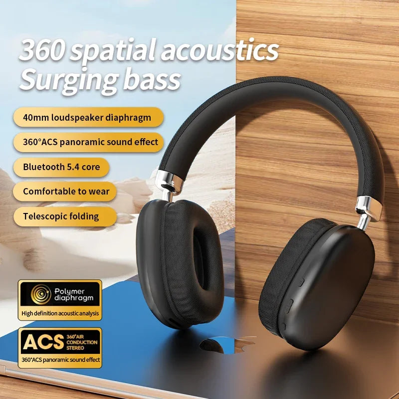 2025 NEW Air Max Bluetooth Headphones Earphone Over ear Wireless Headsets stereo surround gaming For Apple Iphone Xiaomi Phone