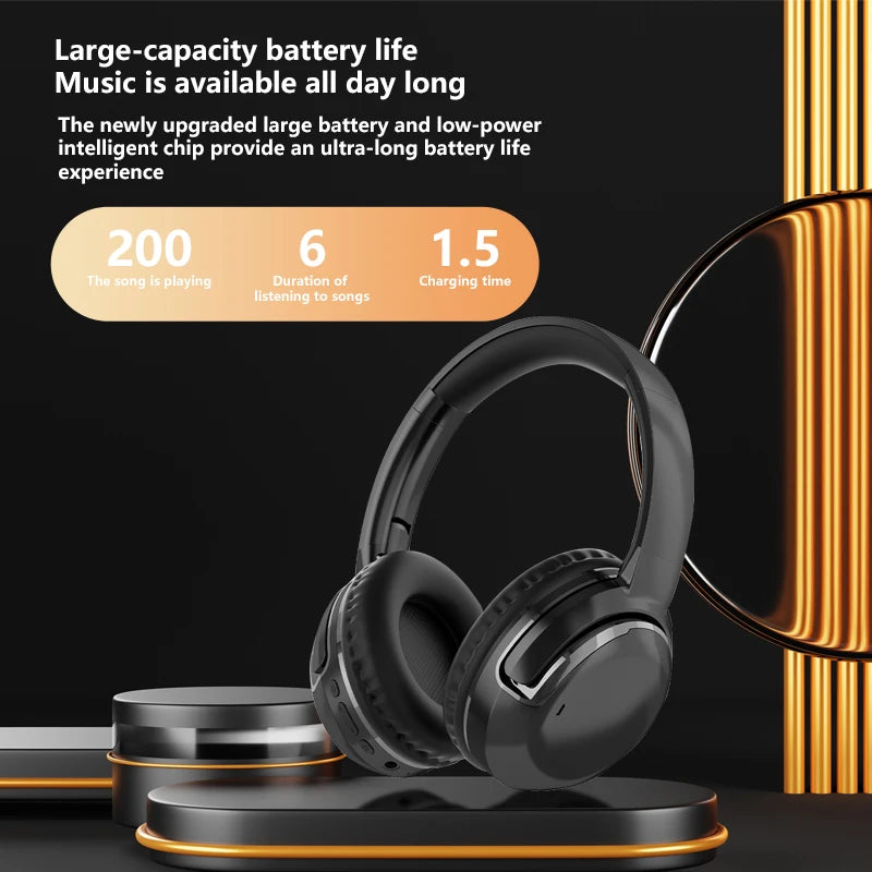 Chioce NEW Wireless Bluetooth 5.3 Headphones Over Ear Gaming Earbuds With Mic Hd Calling Active Noise Reduction Headset