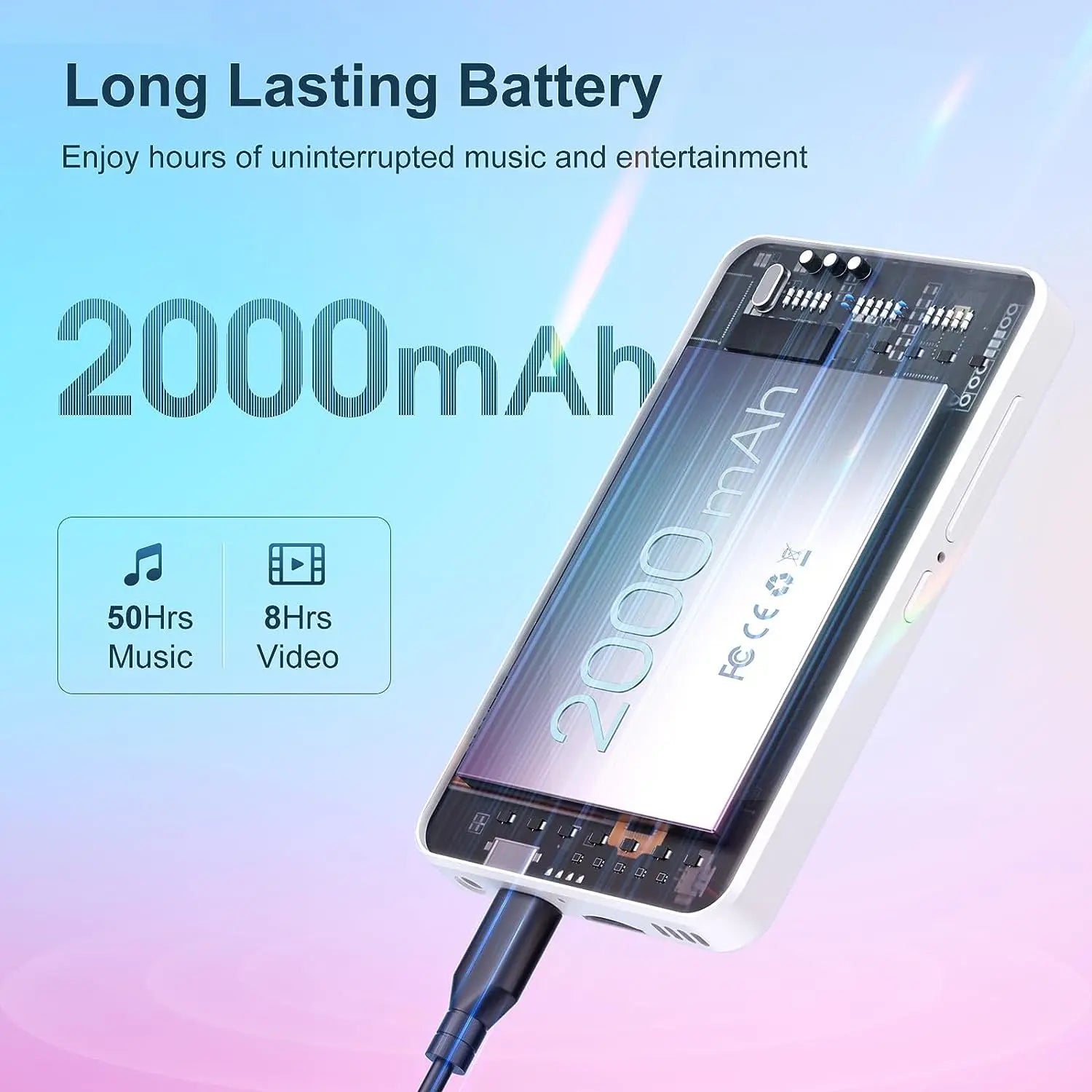 MECHEN Android 9.0 with Bluetooth and WiFi MP3 MP4 Player，with Spotify，Audible，Pandora， Up to 512 GB (White)