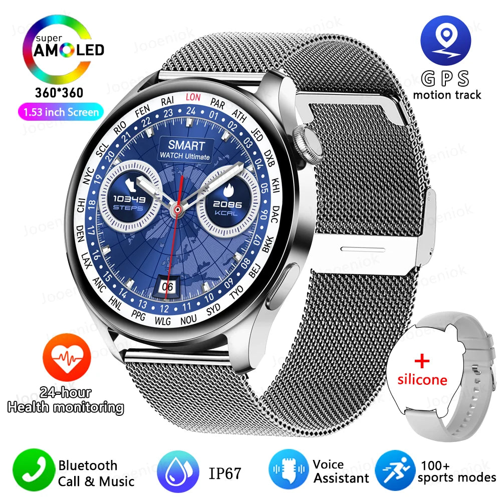 2025 New Sports Smart Watch Men Bluetooth Call Full Touch Screen Waterproof Heart Rate AI Vioce Music Smartwatch For Android IOS