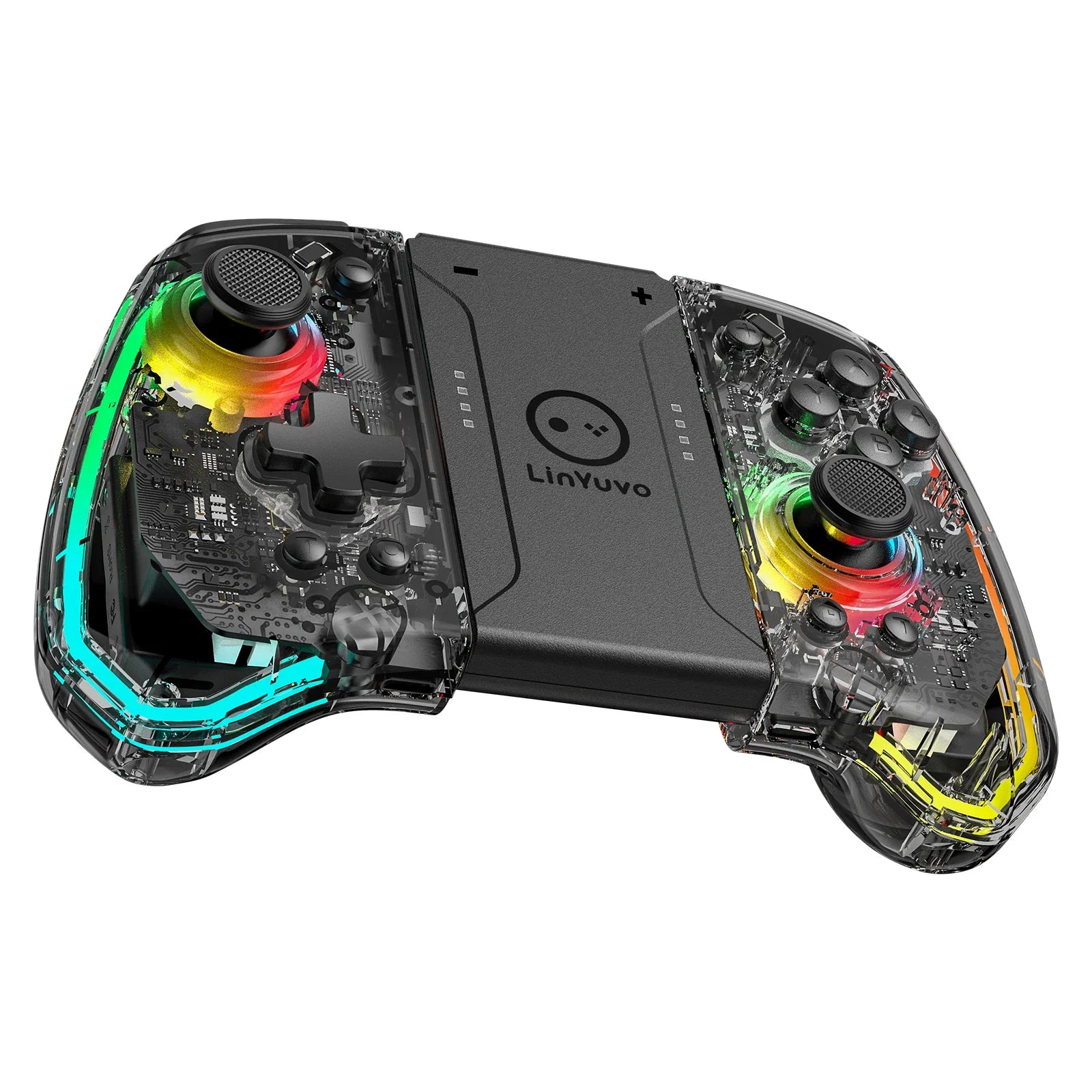 Transparent Style Wireless Gamepad for Switch/OLED with Dual-Motor Vibration,Macro Keys.Controller for Switch Lite