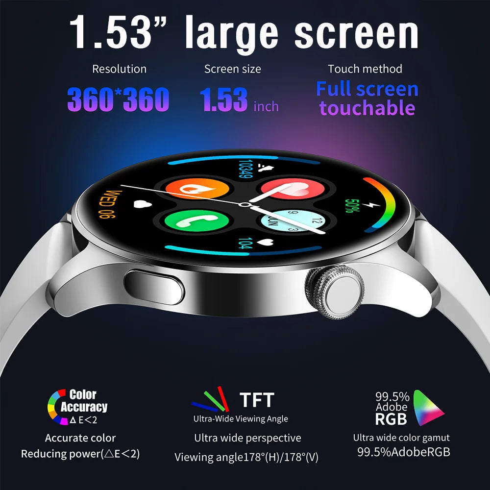 2025 New Sports Smart Watch Men Bluetooth Call Full Touch Screen Waterproof Heart Rate AI Vioce Music Smartwatch For Android IOS